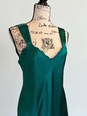 Vintage Lasenza Emerald Green Slip Dress